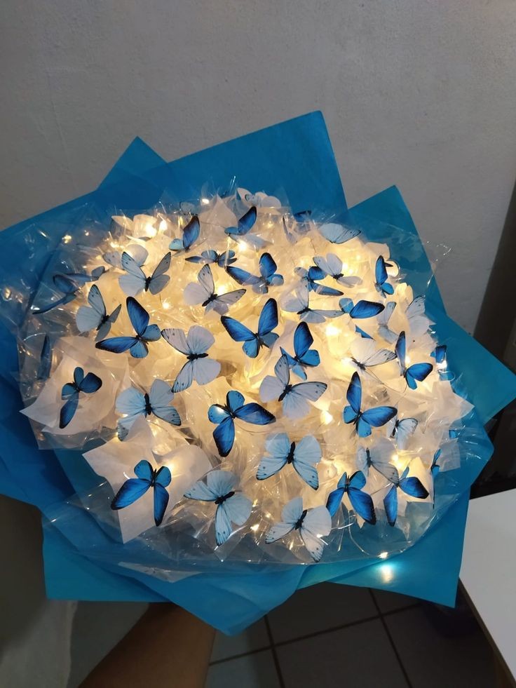 Blue Butterfly Bouquet
