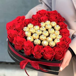 Ferrero Heart Roses Box