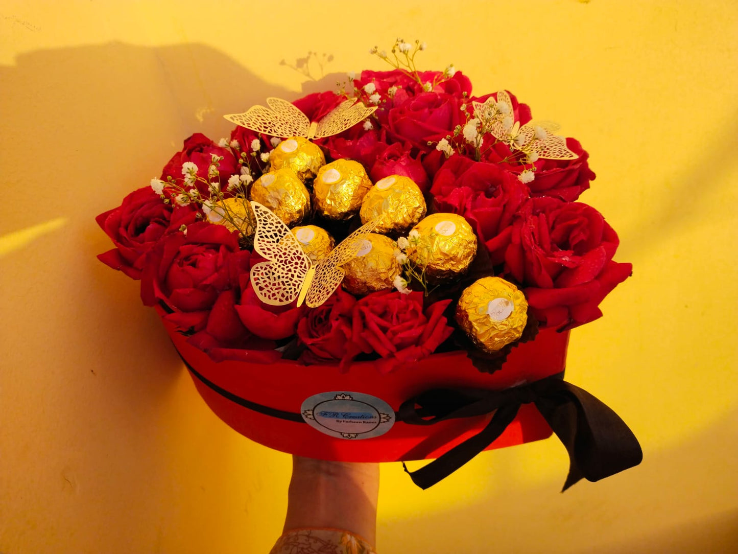 Heart Shaped Choco Floral Box